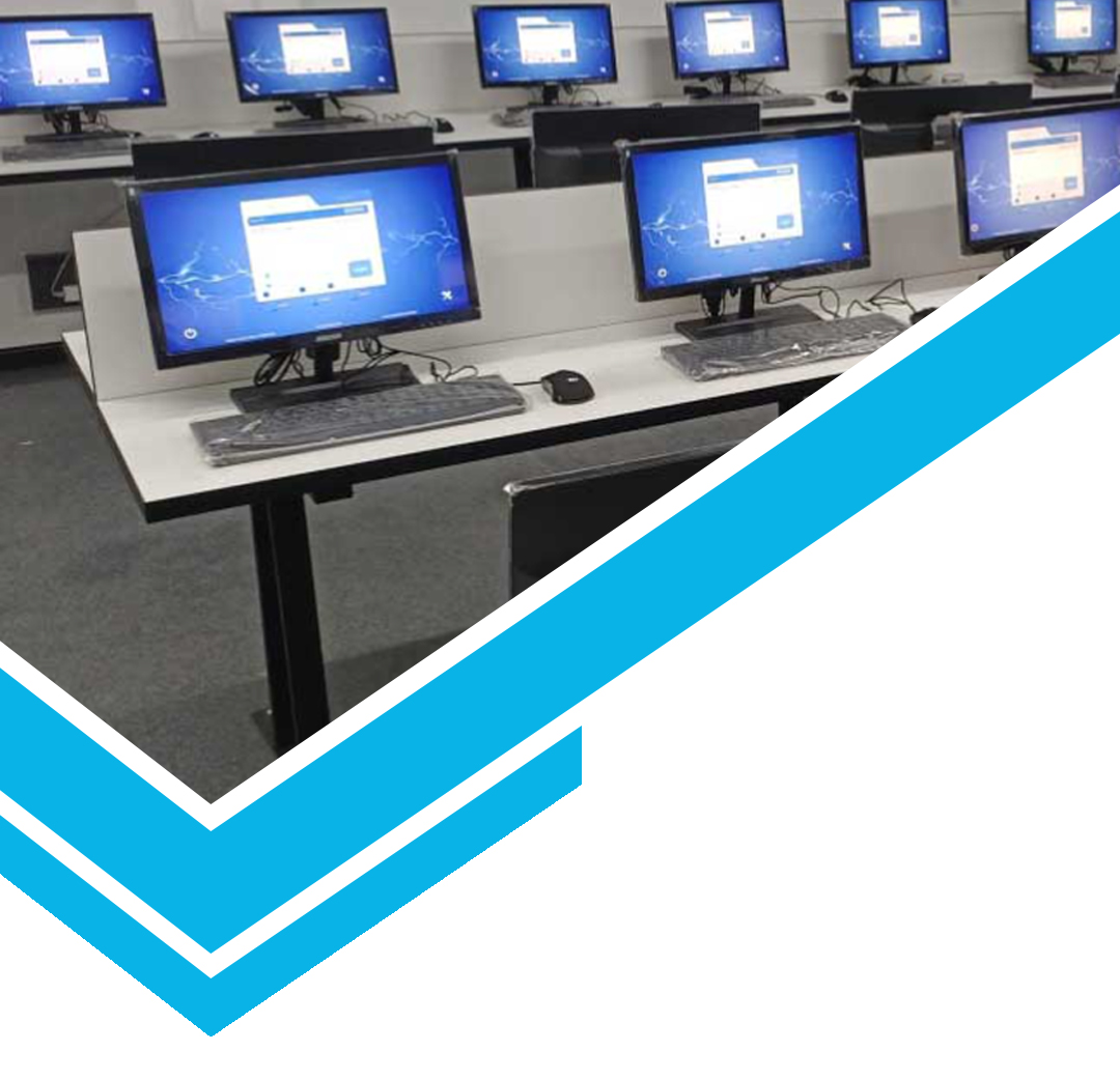 Education mobile AOLC staff training educators on digital tools in classroom environment